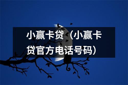 小赢卡贷（小赢卡贷官方电话号码）