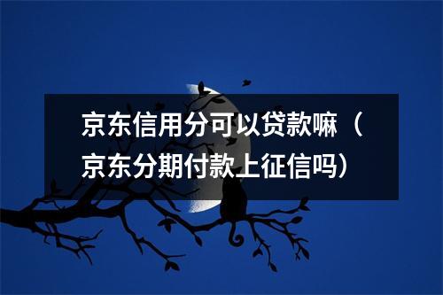 京东信用分可以贷款嘛(京东分期付款上征信吗)