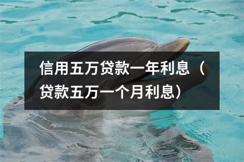 信用五万贷款一年利息（贷款五万一个月利息）