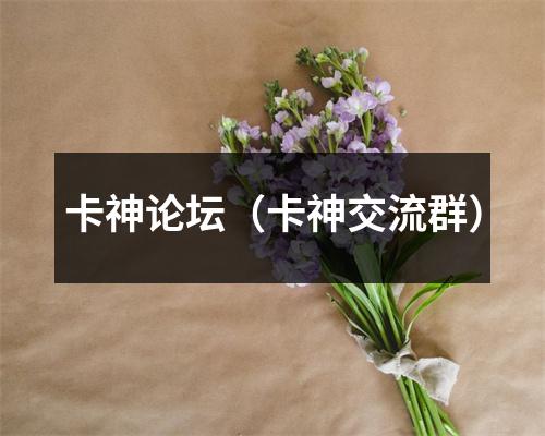 卡神论坛（卡神交流群）