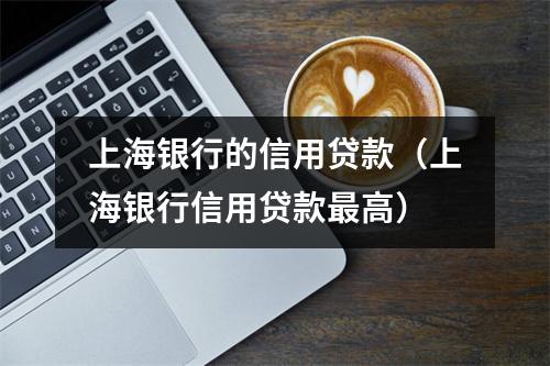 上海银行的信用贷款(上海银行信用贷款最高)