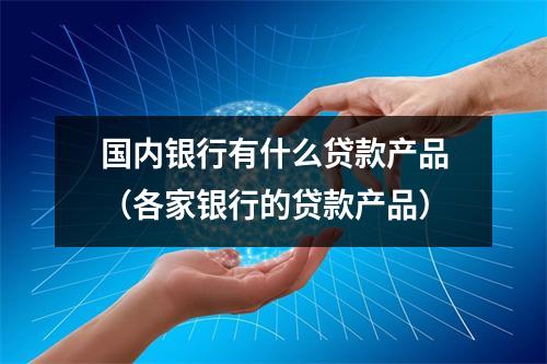 国内银行有什么贷款产品（各家银行的贷款产品）