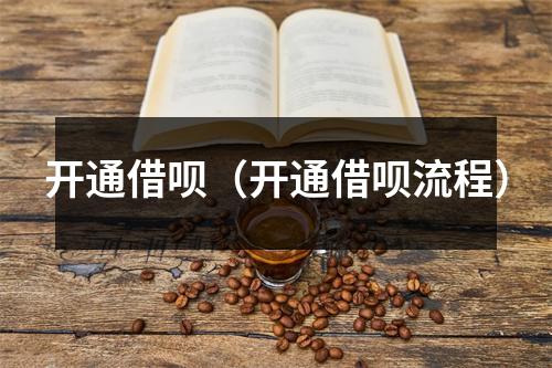 开通借呗（开通借呗流程）