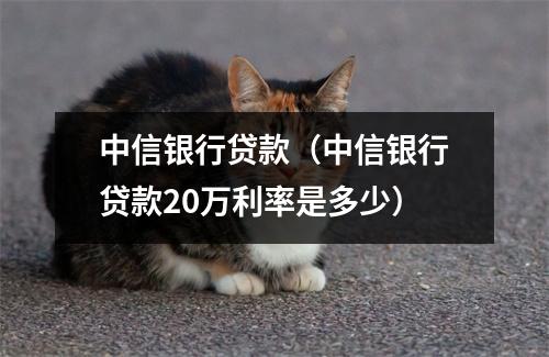 中信银行贷款(中信银行贷款20万利率是多少)