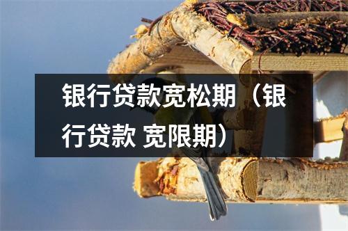 银行贷款宽松期（银行贷款 宽限期）