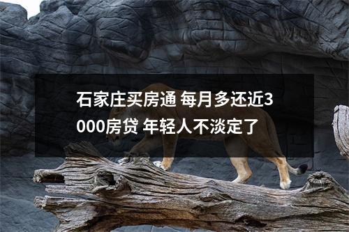 石家庄买房通 每月多还近3000房贷 年轻人不淡定了
