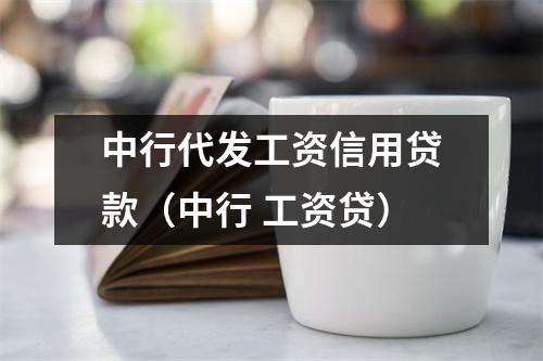 中行代发工资信用贷款（中行 工资贷）