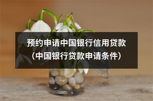 预约申请中国银行信用贷款（中国银行贷款申请条件）