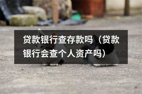 贷款银行查存款吗（贷款银行会查个人资产吗）