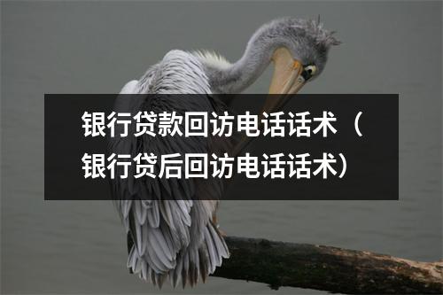银行贷款回访电话话术（银行贷后回访电话话术）