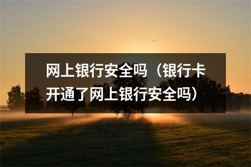 网上银行安全吗（银行卡开通了网上银行安全吗）