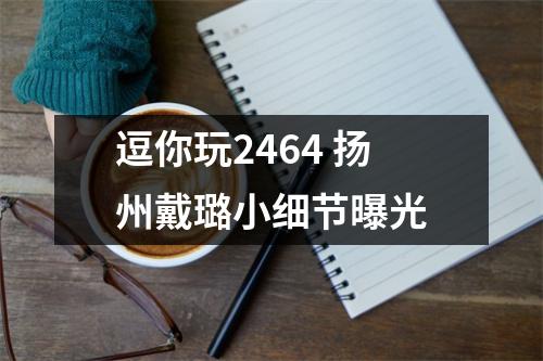 逗你玩2464 扬州戴璐小细节曝光