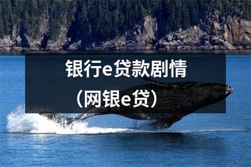 银行e贷款剧情（网银e贷）