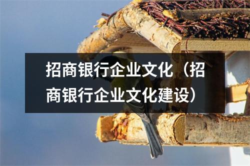 招商银行企业文化（招商银行企业文化建设）