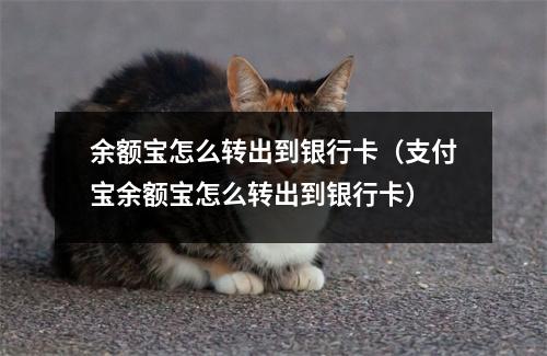 余额宝怎么转出到银行卡（支付宝余额宝怎么转出到银行卡）