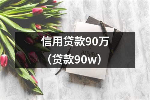 信用贷款90万（贷款90w）