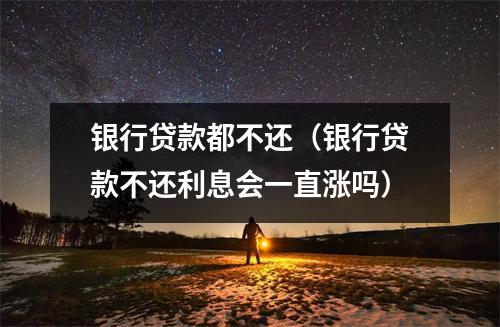 银行贷款都不还（银行贷款不还利息会一直涨吗）