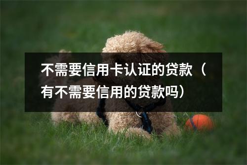 不需要信用卡认证的贷款（有不需要信用的贷款吗）