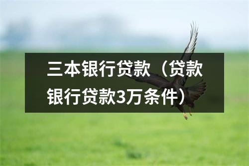 三本银行贷款（贷款银行贷款3万条件）
