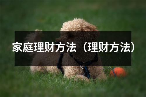 家庭理财方法（理财方法）