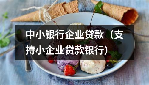 中小银行企业贷款（支持小企业贷款银行）