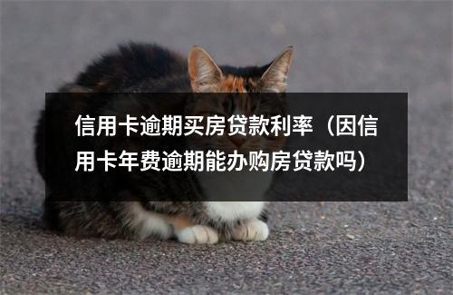 信用卡逾期买房贷款利率（因信用卡年费逾期能办购房贷款吗）