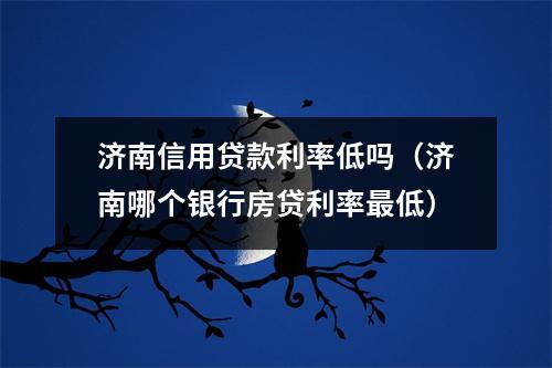 济南信用贷款利率低吗（济南哪个银行房贷利率最低）