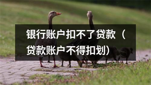 银行账户扣不了贷款(贷款账户不得扣划)