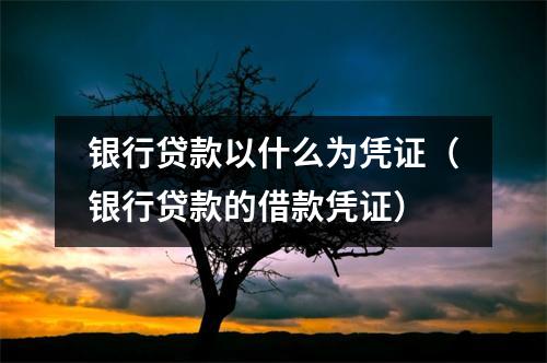 银行贷款以什么为凭证（银行贷款的借款凭证）