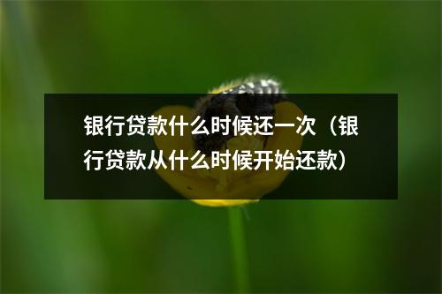 银行贷款什么时候还一次（银行贷款从什么时候开始还款）
