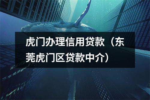 虎门办理信用贷款（东莞虎门区贷款中介）