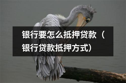 银行要怎么抵押贷款(银行贷款抵押方式)