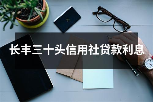 长丰三十头信用社贷款利息