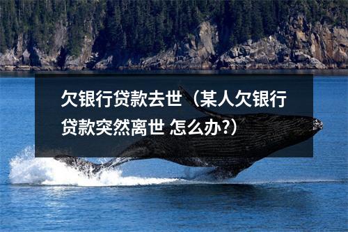 欠银行贷款去世（某人欠银行贷款突然离世 怎么办?）