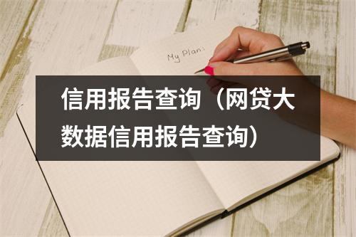 信用报告查询（网贷大数据信用报告查询）
