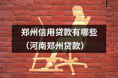 郑州信用贷款有哪些（河南郑州贷款）