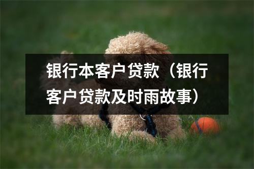 银行本客户贷款（银行客户贷款及时雨故事）