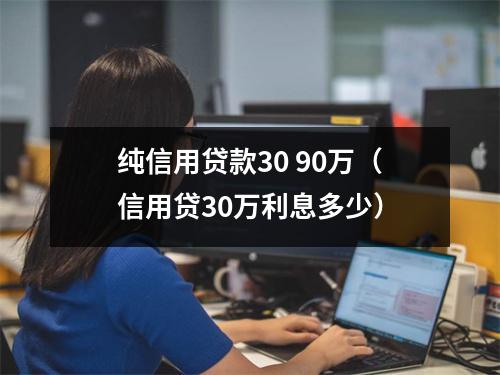 纯信用贷款30 90万（信用贷30万利息多少）