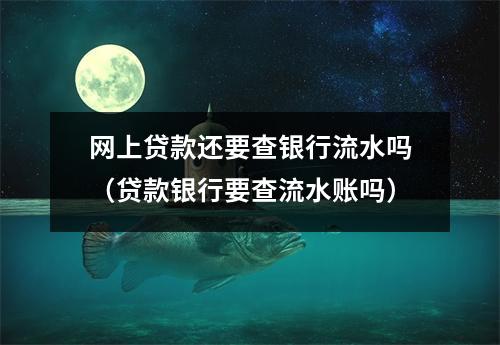 网上贷款还要查银行流水吗（贷款银行要查流水账吗）
