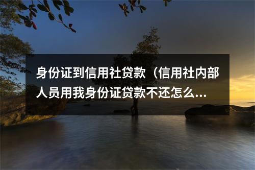 身份证到信用社贷款（信用社内部人员用我身份证贷款不还怎么办）