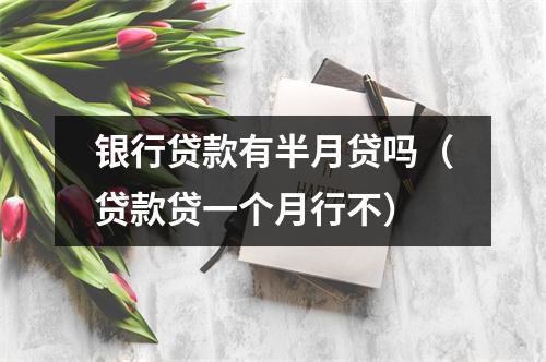 银行贷款有半月贷吗(贷款贷一个月行不)