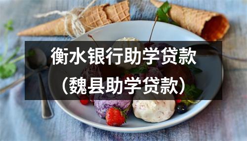衡水银行助学贷款（魏县助学贷款）