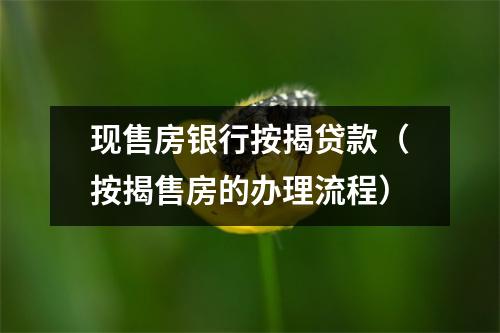 现售房银行按揭贷款（按揭售房的办理流程）