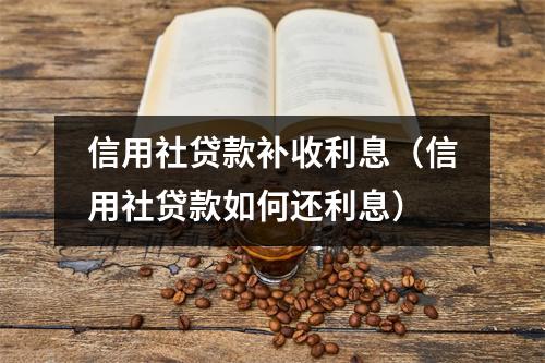 信用社贷款补收利息（信用社贷款如何还利息）