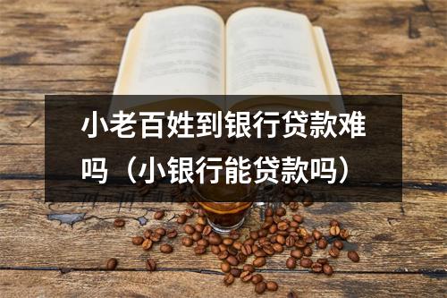 小老百姓到银行贷款难吗（小银行能贷款吗）