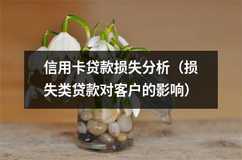 信用卡贷款损失分析（损失类贷款对客户的影响）