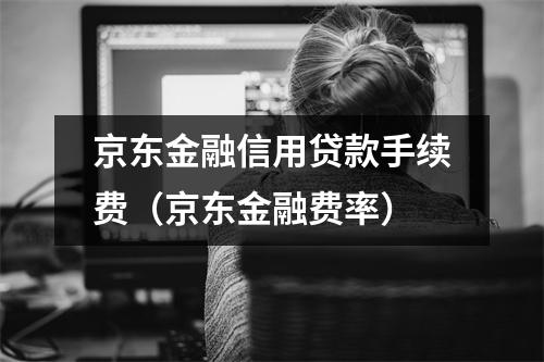 京东金融信用贷款手续费（京东金融费率）