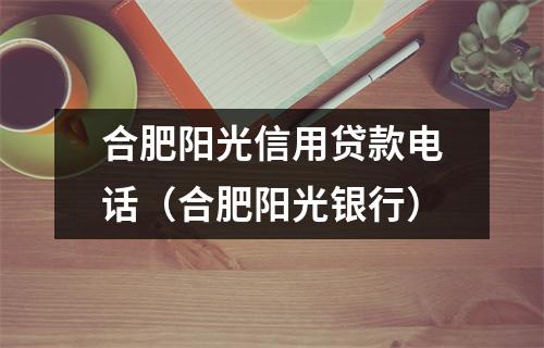 合肥阳光信用贷款电话（合肥阳光银行）