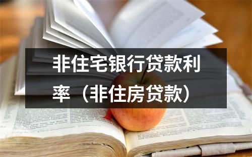 非住宅银行贷款利率（非住房贷款）