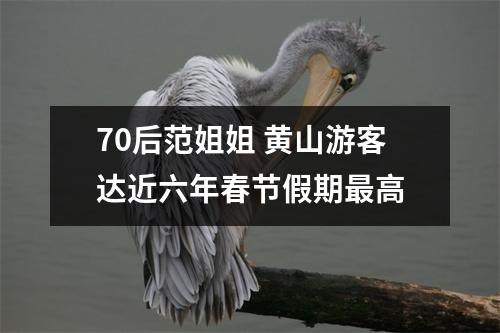 70后范姐姐 黄山游客达近六年春节假期最高